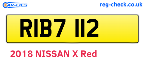 RIB7112 are the vehicle registration plates.