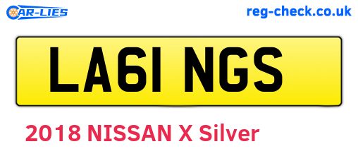LA61NGS are the vehicle registration plates.