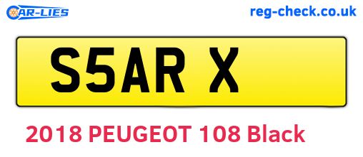 S5ARX are the vehicle registration plates.