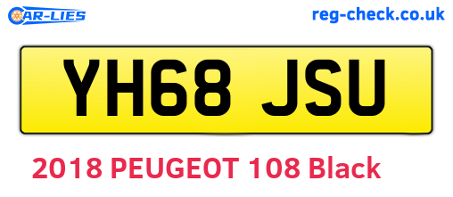 YH68JSU are the vehicle registration plates.