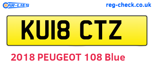 KU18CTZ are the vehicle registration plates.