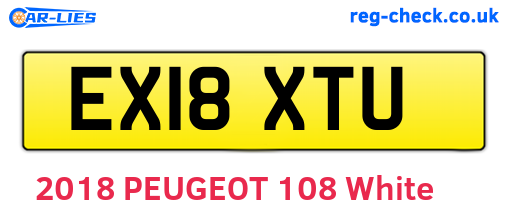 EX18XTU are the vehicle registration plates.