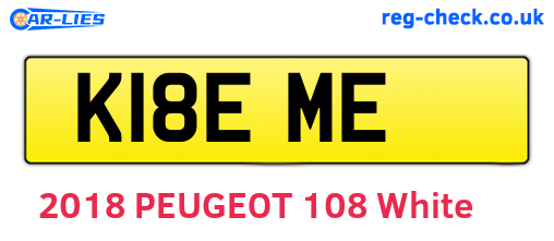 K18EME are the vehicle registration plates.