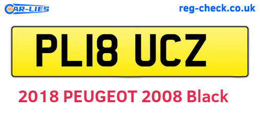 PL18UCZ are the vehicle registration plates.