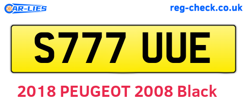 S777UUE are the vehicle registration plates.