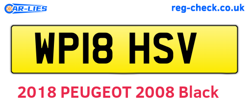 WP18HSV are the vehicle registration plates.