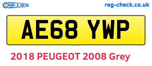 AE68YWP are the vehicle registration plates.