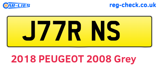 J77RNS are the vehicle registration plates.