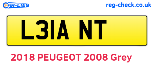 L31ANT are the vehicle registration plates.