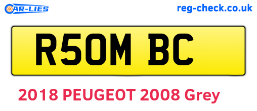 R50MBC are the vehicle registration plates.