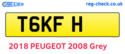 T6KFH are the vehicle registration plates.
