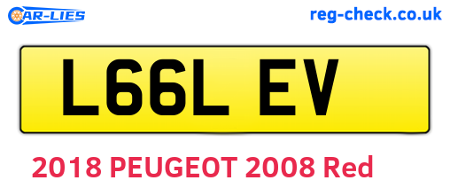 L66LEV are the vehicle registration plates.