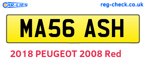 MA56ASH are the vehicle registration plates.