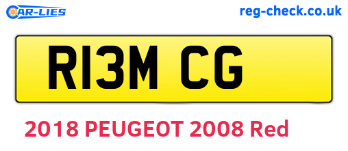 R13MCG are the vehicle registration plates.