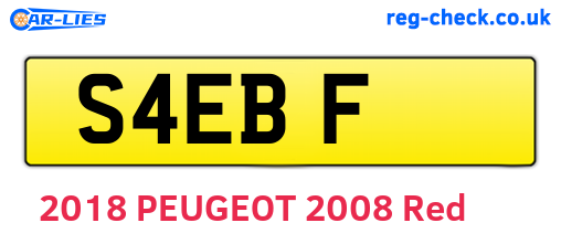 S4EBF are the vehicle registration plates.