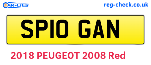 SP10GAN are the vehicle registration plates.