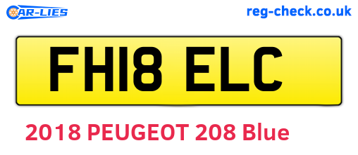 FH18ELC are the vehicle registration plates.