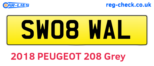 SW08WAL are the vehicle registration plates.