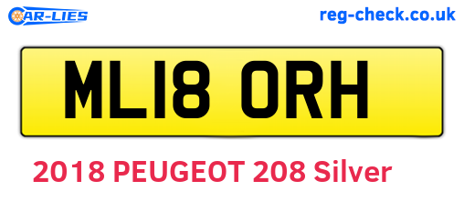 ML18ORH are the vehicle registration plates.