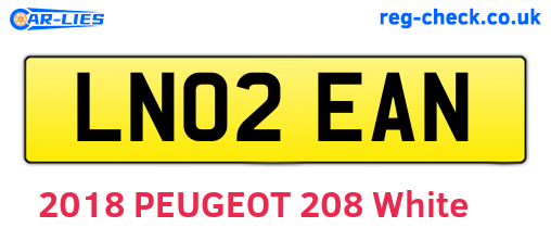LN02EAN are the vehicle registration plates.