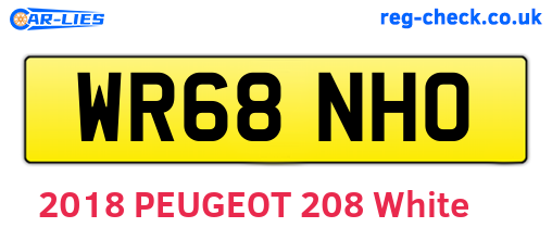 WR68NHO are the vehicle registration plates.