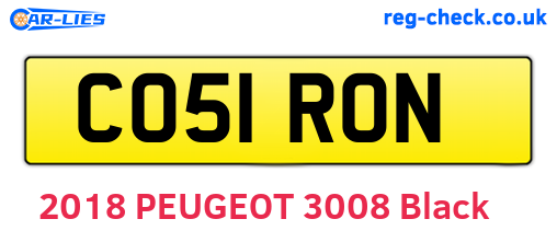 CO51RON are the vehicle registration plates.
