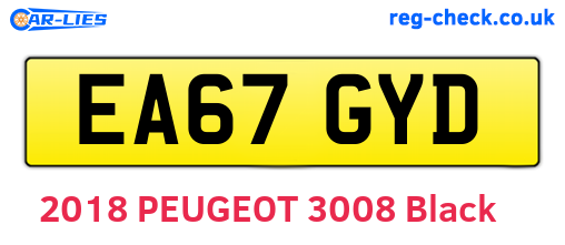 EA67GYD are the vehicle registration plates.