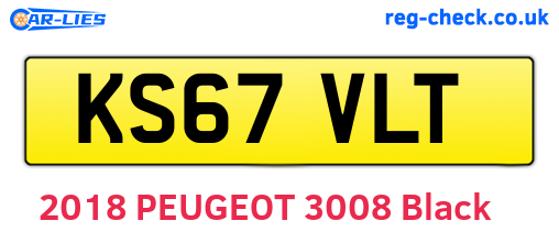 KS67VLT are the vehicle registration plates.