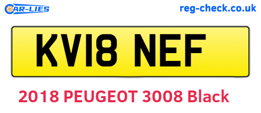 KV18NEF are the vehicle registration plates.