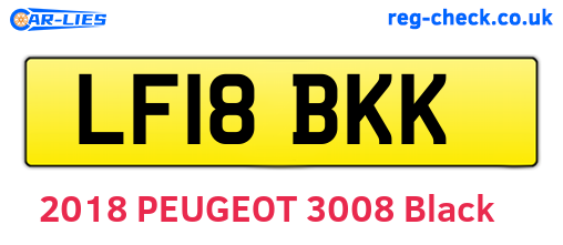 LF18BKK are the vehicle registration plates.