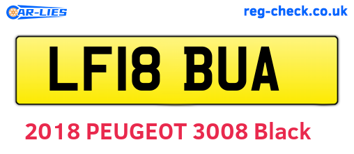 LF18BUA are the vehicle registration plates.