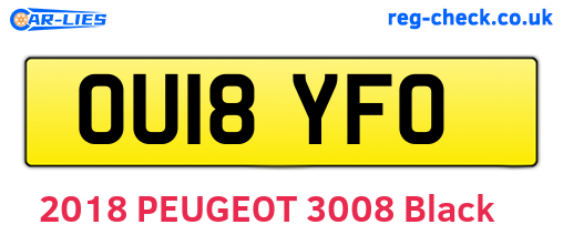 OU18YFO are the vehicle registration plates.