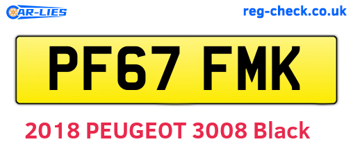 PF67FMK are the vehicle registration plates.