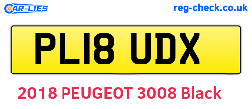 PL18UDX are the vehicle registration plates.