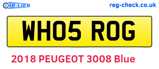 WH05ROG are the vehicle registration plates.