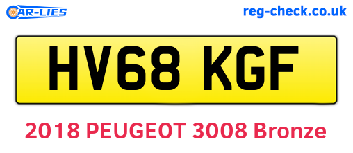 HV68KGF are the vehicle registration plates.