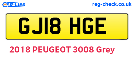 GJ18HGE are the vehicle registration plates.