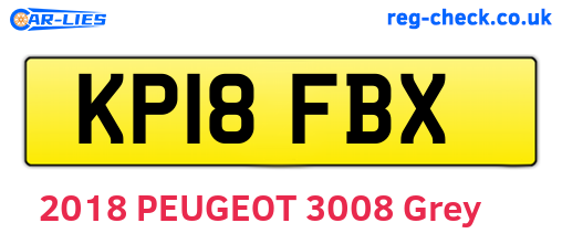 KP18FBX are the vehicle registration plates.
