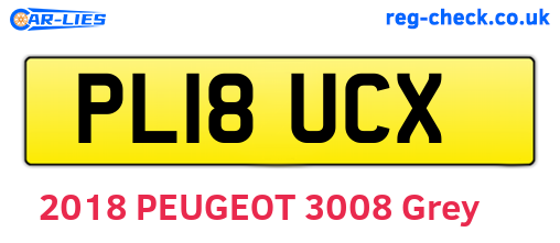 PL18UCX are the vehicle registration plates.