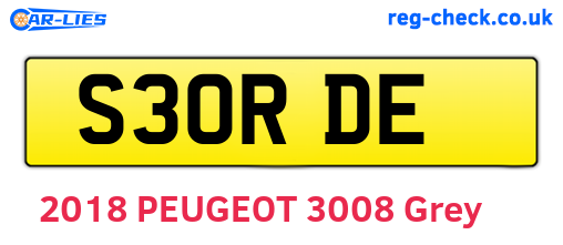 S30RDE are the vehicle registration plates.