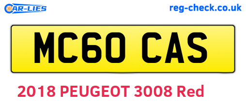 MC60CAS are the vehicle registration plates.