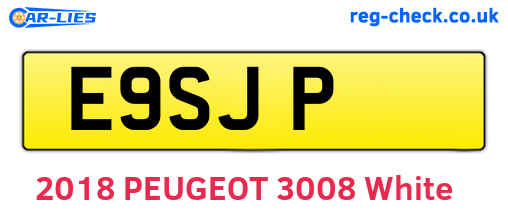 E9SJP are the vehicle registration plates.