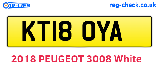 KT18OYA are the vehicle registration plates.
