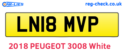 LN18MVP are the vehicle registration plates.
