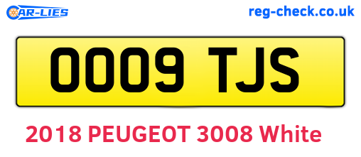 OO09TJS are the vehicle registration plates.