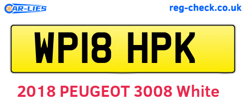 WP18HPK are the vehicle registration plates.