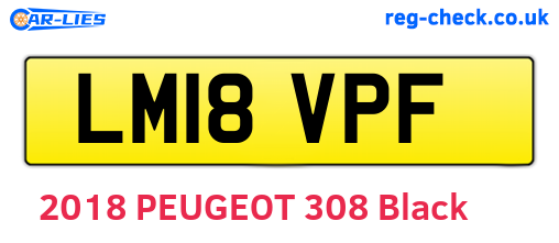 LM18VPF are the vehicle registration plates.