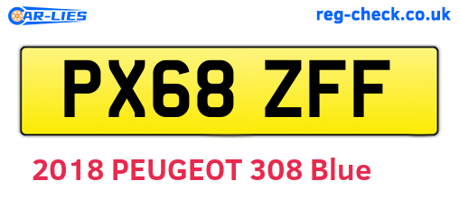 PX68ZFF are the vehicle registration plates.