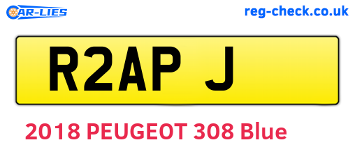 R2APJ are the vehicle registration plates.