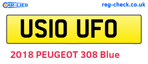 US10UFO are the vehicle registration plates.